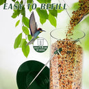 FEED GARDEN Metal Tube Bird Feeders for Outdoors Hanging, 6-Port Bird Feeder for Outside, Finch Feeders for Outside, Squirrel Proof Bird Feeders with Heavy Duty Metal Lid, Chew-Proof by CozyNest Decor