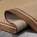 CAMILSON Indoor Outdoor Rug, 10x14 Bordered Natural Brown Modern Large Area Rugs for Indoor and Outdoor Patios, Kitchen and Hallway Mats, Washable Porch Deck Outside Carpet (Jute, 10 x 14) by GreenHaven Gardens