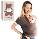 Baby Wrap Carrier - Premium Cotton Baby Carrier Wrap for Newborn to Toddler- Infant Carrier for Babies 8-35 lb - Baby Holder One Size Fits All with Front Pocket by Max&so by TinyTreasures Baby Boutique