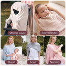 Momcozy Ultra-Light Nursing Cover for Breastfeeding, Soft Breathable Tencel™ Lyocell Fabric, Multi-Use Feeding Shawl, Newborn Essentials Must Haves(White) by TinyTreasures Baby Boutique