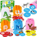 Alphabet Learning Toys for Toddlers, Word Work Small Group Set with 104 Phonics Flash Cards and 26 Animal Figurines, Fun Education Classroom Supplies Alphabet Sounds Teaching Games for Kids by TinyTreasures Baby Boutique