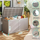 150Gal Outdoor Deck Box Waterproof, Lager Patio Storage Box Indoor and Outdoor Use, Lockable Resin Storage Bin for Patio Furniture Cushions Garden Tools, Package Delivery,UV Resistant-Grey by CozyNest Decor