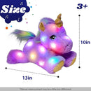 Cuteoy Glowing LED Light-up Purple Unicorn Nightlight Toys Musical Plush Stuffed Animal Singing Lullabies Birthday Christmas Plushies Gifts for Kids Boys Girls,13" by TinyTreasures Baby Boutique