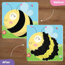 jackinthebox Poke Poke Art – Bugs Theme, Mess-Free Fabric Art and Craft, Flower Pressing Kits, Gift for Kids, Toys for Girls and Boys Ages 4 5 6 7 8 by TinyTreasures Baby Boutique