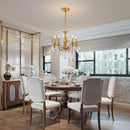 French K9 Crystal Maria Theresa Chandeliers, Luxury Vintage Pendant Light Fixture for Dining Room, Living Room, D18.3*H21~68 inch (Adjustable), Clear Crystal & Antique Bronze Finish Frame by CozyNest Decor