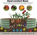 6x2x1ft Oval Galvanized Raised Garden Bed Outdoor 9-in-1 Large Metal Modular Planter Box Raised Beds for Gardening,Vegetables,Fruits,Flowers & Herbs (Green) by GreenHaven Gardens