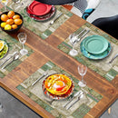 Tropical Palm Tree Placemats Set of 4 Summer Vintage Green Leaf Kitchen Table Mat 12x18 Inch Hawaii Beach Jungle Plant Tree Heat Resistant Washable Linen Place Mats for Dining Tables by CozyNest Decor