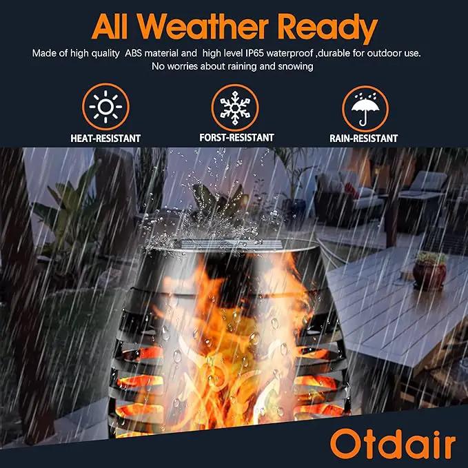 Otdair Solar Outdoor Lights, 16 Pack 12LED Solar Tiki Torches with Flickering Flame, IP65 Waterproof Mini Solar Torch Lights Auto On/Off for Garden, Patio, Yard, Pathway, photo 6 of 7