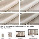 Joydeco Faux Linen Curtains 96 Inch Length 2 Panel Set, Light Filtering Curtains for Bedroom, 52 Inche Wide Living Room Drapes with Rod Pockets (52x96 inch, Linen) by CozyNest Decor