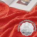 EMME Cotton Throw Blanket - 100% Muslin Soft, Breathable Gauze - All Season, Lightweight - Pre-Washed - Orange Rust, 50"x70" by CozyNest Decor