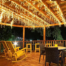 Icicle Christmas Lights, 98FT 1216 LED Icicle Lights for Outside with 228 Drops, 8 Modes Waterproof Twinkle String Lights for House Bedroom Wedding Holiday Decorations, Warm White by GreenHaven Gardens