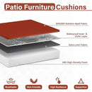 Patio Chair Cushions 17 X 16 X 3 Inch Waterproof Outdoor Seat Cushions for Patio Furniture, Outdoor Sofa Couch Pads with Ties & Handle, Set of 2, Terra Red by GreenHaven Gardens