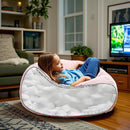 ENBAOHUI Bean Bag Chairs with Memory Foam Chairs for Kids Teens Toddler Faux Fur Sofa Chair with Handle Navy Blue by TinyTreasures Baby Boutique