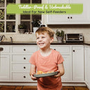 WeeSprout Baby & Toddler Non-Suction Plates with Lids, 100% Food Grade Silicone Plates, Premium Hard Plastic Lids, Unbreakable Design, Microwave & Dishwasher Safe, 3 Pack by TinyTreasures Baby Boutique