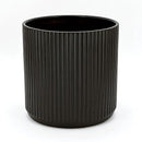 Amazon Basics Fluted Ceramic Round Planter, 10-inch, Black by CozyNest Decor