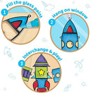 Imagimake Window Art for Kids - Rocket | Suncatcher Kits for Kids, Arts and Crafts for Ages 6-8 | Birthday Gifts for 5 6 7 8 9 10 11 12 Years Old Boys & Girls by TinyTreasures Baby Boutique