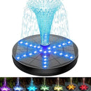 SZMP Solar Fountain Upgraded, 4W Bird Bath Fountain Pump with 7 Colors Lights, 7 Nozzle & 4 Fixer, 4000 Battery, Solar Water Fountain for Garden, Pool, Pond, Fish Tank by GreenHaven Gardens