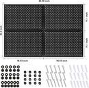 4 Pack Heavy Duty Steel Pegboard Garage Organization Panels,Universal 1/8 and 1/4 Pegboard Accessories,Suitable for Tool Storage,Garage Storage etc. (Black, 16X10.5) by GreenHaven Gardens