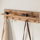 Modern Wall-Mounted Coat Rack with Shelf and Hooks - Wooden Entryway Organizer (Brown) by CozyNest Decor