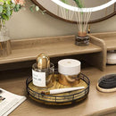 Lazy Susan Turntable Organizer for Table Top, 9’’ Round Wooden Lazy Susan for Cabinet Kitchen Countertop Pantry Dining Coffee Table for Condiments Spices, Rustic Bathroom Vanity Tray for Soap Candle by CozyNest Decor