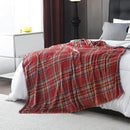 MERRYLIFE Dark Red Plaid Throw Blanket Decorative Fleece Throw | Ultra-Plush Colorful | Couch Blanket Travel Lap | Home Gift Use(50" 60",Dark Red Plaid) by CozyNest Decor