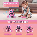 Robot Toys for Boys and Girls, Rechargeable Remote Control Robot with Auto-Demonstration, Light Projection, Dance Moves, Music, and Gesture Sensing –Toy Robot Gifts for 3,4,5,6 year old Girls (Pink) by TinyTreasures Baby Boutique