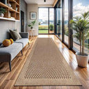 CAMILSON Indoor and Outdoor Runner Rug Natural Sisal Boho Woven Design Easy-Cleaning Non Shedding Fiber Living Room Bedroom Garden Patio and Kitchen Washable Outside Carpet Alfombras (2x7) by CozyNest Decor
