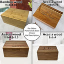 Personalized Wooden Keepsake Box with Hinged Lid, Unique Memory Box with Custom Message, Large Decorative Storage for Keepsakes, Romantic Couple Gift on Anniversary or Wedding, 11x8x4,75 in by TinyTreasures Baby Boutique