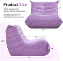 Bean Bag Chairs for Adults Giant Bean Bag Chair Memory Foam BeanBag Chair Big Bean Bag Sofa with Filler Faux Fur Fireside Beanbags Lazy Sofa for Living Room Bedroom Dorm Office (Purple Corduroy) by CozyNest Decor