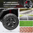 ANPABO 24V 4X4 Ride on Car Truck w/Remote Control, 4WD/2WD Switchable Kids UTV, 19" Spacious Seat, 4 Shock Absorbers, Soft Start, Music Player, Electric Car for Kids Ages 3+(Black by TinyTreasures Baby Boutique