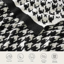Snuggle Sac Houndstooth Throw Blanket for Couch, Reversible Super Soft Warm Blankets Cozy Knit Fuzzy Plush Lightweight Throws for Sofa, Bed, Camping, Black,50x60 inches by TinyTreasures Baby Boutique