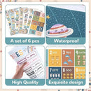 Spanish Educational Preschool Placemats Set of 6 Boho Plastic Table Mats Toddler Children Montessori Place Mats for Kids Washable Vinyl Holiday Table Decoration for Indoor Outdoor Party Kitchen Dining by CozyNest Decor