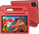 Tablet for Kids Age 3-12 10.1 inch Android 14 6000mAh 8GB RAM+64GB ROM(Expandable to 1TB Kids Tablet WiFi6 Google Kids Space Parental Control 1280 * 800 HD Screen - Red by TinyTreasures Baby Boutique