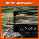 Red Mountain Valley 47" Outdoor Fire Pit with Adjustable Grill, 2-in-1 Metal Outdoor Fireplaces, Large Patio Wood Burning Fire Pits for Outside, Ideal for Backyard, Patio, Party by GreenHaven Gardens