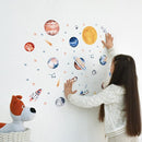 Solar System Wall Decals for Kids - Planets and Space Themed Wall Stickers by Lipastick - Peel and Stick Vinyl Decals for Boys and Girls Bedroom, Nursery, Playroom - Wall Stickers for Girls Room by TinyTreasures Baby Boutique