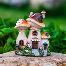 Solar Garden Statue Lights Mushroom Fairy House Figurine, Outdoor Memorial Garden Ornaments Waterproof Decoration for Outside Patio Yard Lawn Decor by CozyNest Decor