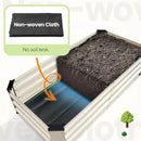 KING BIRD Raised Garden Bed Kit with Bottom 2025 Upgraded Galvanized Planter Garden Box Outdoor & Indoor for Gardening, Vegetables, Flowers, Beige, 47.2x23.6x11.8 in by GreenHaven Gardens