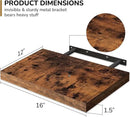 Fun Memories Floating Shelves - 2 Pack 12 Inch Deep Rustic Wooden Wall Shelves - Extra Deeper & Thicker Wall Mounted Storage Shelf for Living Room, Kitchen, Farmhouse - 16" W x 12" D x 1.5" H - Brown by CozyNest Decor
