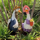Garden Statues Gardener Couple Duck, Indoor Outdoor Decorations Cute Ducks Art Décor Goose Figurine Ornament for Yard Home Garden Patio and Office (Female) by GreenHaven Gardens