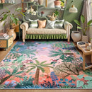 LIVEBOX Jungle Rugs 5x7 Kids Rugs for Bedroom Girls, Soft Lavender Rug for Nursery Baby Room, Non-Slip Girls Bedroom Rug, Machine Washable Purple Modern Dining Room Floor Carpet by CozyNest Decor