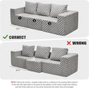 Hobestluk Modular Sectional Sofa Memory Foam Couch Oversized Sectional Sofa 3-Seater with Chaises Cloud Couch with Removable Cover U Shaped Sofa for Living Room (Plush Grey, U Shape) by CozyNest Decor