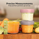 KeaBabies 12pk 4oz Glass Baby Food Containers with Lids - Leak-Proof, Microwavable Small Glass Jars, Baby Purees & Toddler Snack Storage Containers, BPA-Free, Dishwasher & Freezer Safe (Roseate) by TinyTreasures Baby Boutique