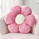 Dusty Rose Flower Pillow, Cute Decorative Flower Shaped Throw Pillow with Faux Rabbit Fur, 19.6" Soft Flower Plush Throw Pillow Floor Pillows Room Décor for Bedroom Living Room by TinyTreasures Baby Boutique