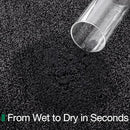 LUMI Front Door Mat 24x36, Super Absorbent Washable Doormat, Non Slip Dirt Trapper Inside Floor Mats for Entrance, Entryway, Patio,Black Mixed Gray by CozyNest Decor