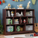Book Shelf Set of 2, 10 Cubes Storage Organizer, 3-Tier Open Bookshelf Wooden Bookcase, Freestanding Cherry Bookshelf Cube Shelf for Living Room by CozyNest Decor