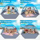 Gorich Beach Tent Sun Shelter for 3/4-5/6-7/8-10 Person with UPF 50＋ UV Protection, Lightweight & Easy Setup Beach Shade Canopy, Portable Beach Shade Tent Beach Cabana by TinyTreasures Baby Boutique