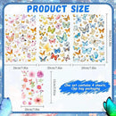 Glow in The Dark Butterfly Flower Wall Decals Glowing Luminous Butterflies Removable Self-Adhesive Wall Stickers for Girls Bedroom Nursery Living Room Decor 4 Sheets (Butterfly 3) by CozyNest Decor