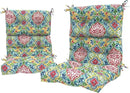 LVTXIII Outdoor Seat/Back Chair Cushion Patio Tufted High Back Cushion, Seasonal Replacement Rocking Chair Cushion with Ties, 22” W x 20D”, Set of 2, Damask Red by GreenHaven Gardens
