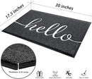 Door Mat, Durable Welcome Mat Low Profile Floor Mat Front Doormat Non Slip Mats Entrance Rectangular Doormat, for Entryway, Patio, High Traffic Areas (30"x17.5",Black) by CozyNest Decor