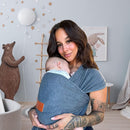 Baby Wrap Carrier - Premium Cotton Baby Carrier Wrap for Newborn to Toddler- Infant Carrier- Baby Holder One Size Fits All with Front Pocket (Grey) by Max&so by TinyTreasures Baby Boutique